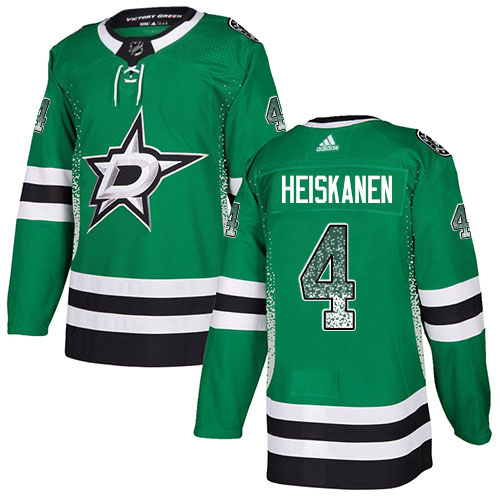 Adidas Men Dallas Stars #4 Miro Heiskanen Green Home Authentic Drift Fashion Stitched NHL Jersey